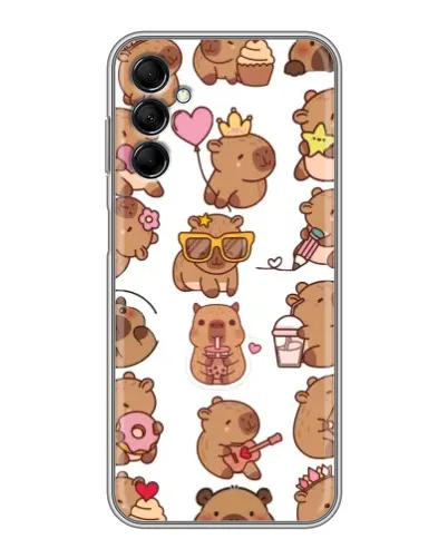 Чехол для Samsung Galaxy M14 5g (M146) с картинкой «Стикерпак с капибарами» Чехол для Samsung Galaxy M14 5g (M146) с картинкой «Стикерпак с капибарами»