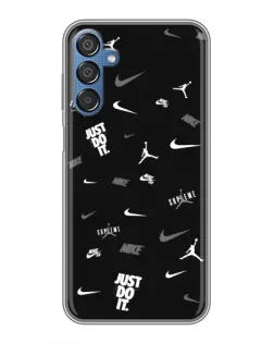 Чехол для Samsung Galaxy M15 (M156) с картинкой «Nike Black Pattern» Чехол для Samsung Galaxy M15 (M156) с картинкой «Nike Black Pattern»