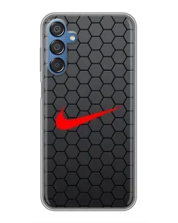 Чехол для Samsung Galaxy M15 (M156) с картинкой «Nike — карбоновая сетка»