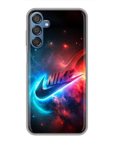 Чехол для Samsung Galaxy M15 (M156) с картинкой «Огненный логотип Nike»