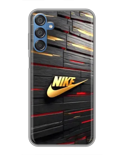 Чехол для Samsung Galaxy M15 (M156) с картинкой «Золотой Nike на металле»