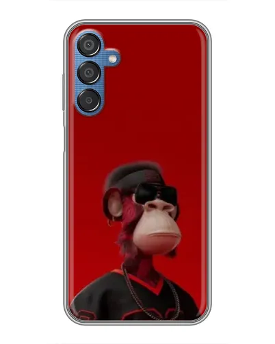Чехол для Samsung Galaxy M15 (M156) с картинкой «Bored Ape в красном» Чехол для Samsung Galaxy M15 (M156) с картинкой «Bored Ape в красном»