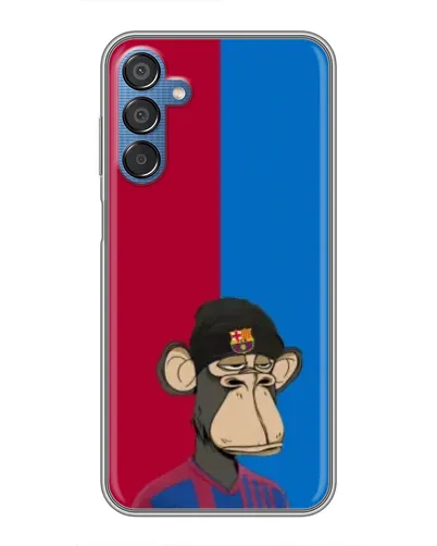 Чехол для Samsung Galaxy M15 (M156) с картинкой «Bored Ape — фанат Барсы» Чехол для Samsung Galaxy M15 (M156) с картинкой «Bored Ape — фанат Барсы»
