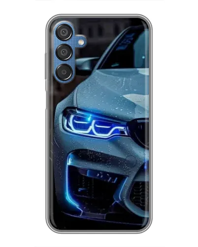 Чехол для Samsung Galaxy M15 (M156) с картинкой «Взгляд BMW с синими фарами»