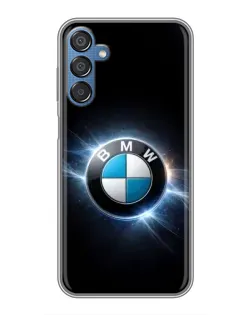 Чехол для Samsung Galaxy M15 (M156) с картинкой «BMW — неоновое сияние»