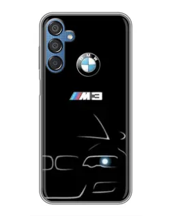 Чехол для Samsung Galaxy M15 (M156) с картинкой «Минималистичный принт BMW M3» Чехол для Samsung Galaxy M15 (M156) с картинкой «Минималистичный принт BMW M3»