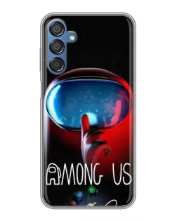 Чехол для Samsung Galaxy M15 (M156) с картинкой «Красный импостер — макро»
