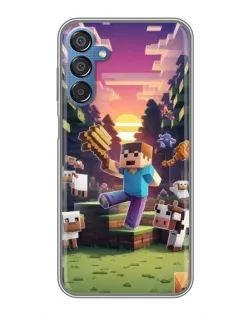 Чехол для Samsung Galaxy M15 (M156) с картинкой «Стив на ферме»