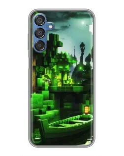 Чехол для Samsung Galaxy M15 (M156) с картинкой «Minecraft лесной пейзаж»
