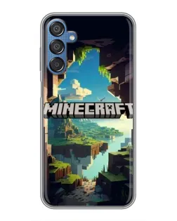 Чехол для Samsung Galaxy M15 (M156) с картинкой «Пещера Майнкрафт»