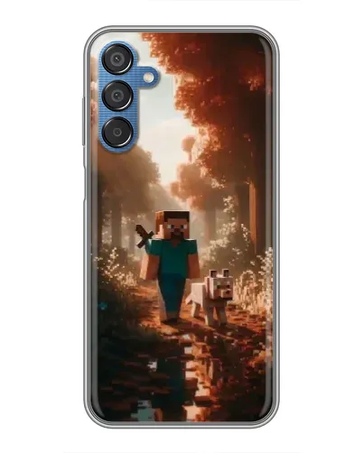Чехол для Samsung Galaxy M15 (M156) с картинкой «Стив в лесу» Чехол для Samsung Galaxy M15 (M156) с картинкой «Стив в лесу»