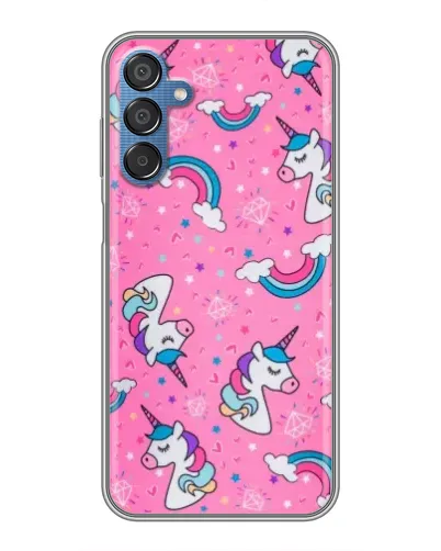 Чехол для Samsung Galaxy M15 (M156) с картинкой «Unicorn паттерн розовый» Чехол для Samsung Galaxy M15 (M156) с картинкой «Unicorn паттерн розовый»