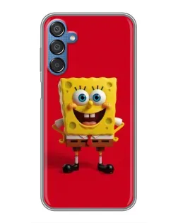 Чехол для Samsung Galaxy M15 (M156) с картинкой «Спанч Боб на красном»