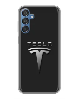 Чехол для Samsung Galaxy M15 (M156) с картинкой «Стальной логотип Tesla» Чехол для Samsung Galaxy M15 (M156) с картинкой «Стальной логотип Tesla»