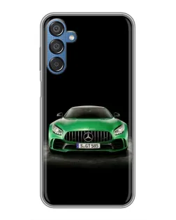 Чехол для Samsung Galaxy M15 (M156) с картинкой «Mercedes — неоновый лого»