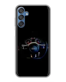 Чехол для Samsung Galaxy M15 (M156) с картинкой «Салон Audi — руль»