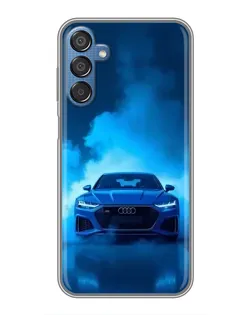 Чехол для Samsung Galaxy M15 (M156) с картинкой «Audi — голубая энергия» Чехол для Samsung Galaxy M15 (M156) с картинкой «Audi — голубая энергия»