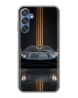 Чехол для Samsung Galaxy M15 (M156) с картинкой «Lamborghini золотые линии»