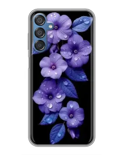 Чехол для Samsung Galaxy M15 (M156) с картинкой «Фиолетовые цветы с росою»