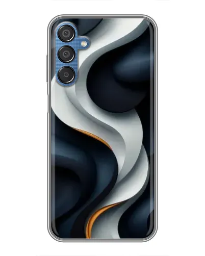Чехол для Samsung Galaxy M15 (M156) с картинкой «Объемные черно-белые ленты» Чехол для Samsung Galaxy M15 (M156) с картинкой «Объемные черно-белые ленты»