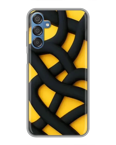 Чехол для Samsung Galaxy M15 (M156) с картинкой «Черное желтое переплетение» Чехол для Samsung Galaxy M15 (M156) с картинкой «Черное желтое переплетение»
