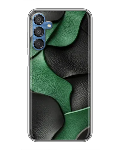 Чехол для Samsung Galaxy M15 (M156) с картинкой «Зеленые кожаные волны» Чехол для Samsung Galaxy M15 (M156) с картинкой «Зеленые кожаные волны»