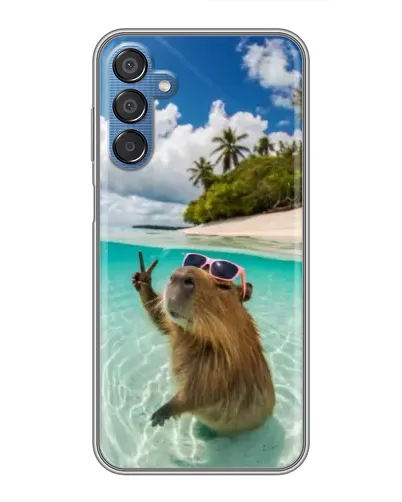 Чехол для Samsung Galaxy M15 (M156) с картинкой «Капибара на море»