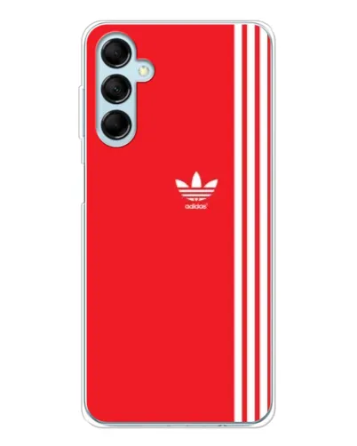 Чехол для Samsung Galaxy M16 с картинкой «Красный минимализм Adidas»