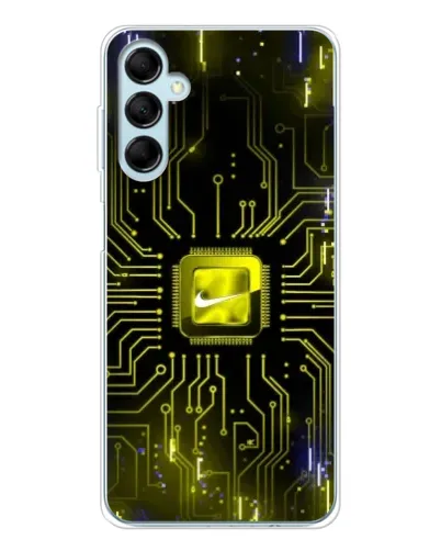 Чехол для Samsung Galaxy M16 с картинкой «Nike — золотая искра» Чехол для Samsung Galaxy M16 с картинкой «Nike — золотая искра»