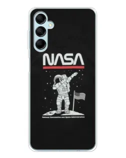 Чохол для Samsung Galaxy M16 з картинкою «NASA — крокуємо по Місяцю»