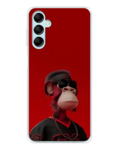 Чехол для Samsung Galaxy M16 с картинкой «Bored Ape в красном»