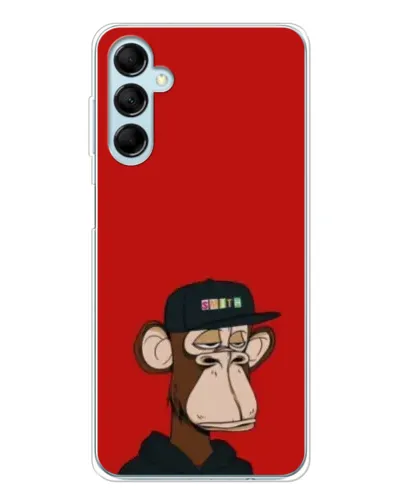 Чехол для Samsung Galaxy M16 с картинкой «Bored Ape — красный фон»