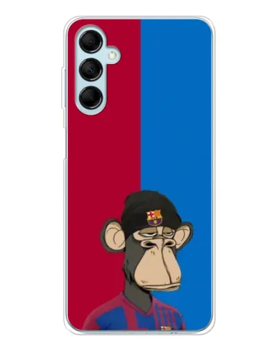 Чехол для Samsung Galaxy M16 с картинкой «Bored Ape — фанат Барсы»