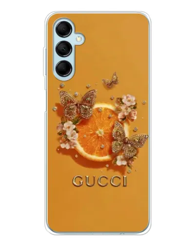 Чехол для Samsung Galaxy M16 с картинкой «Gucci — золотые бабочки» Чехол для Samsung Galaxy M16 с картинкой «Gucci — золотые бабочки»
