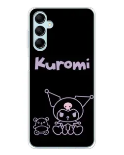 Чохол для Samsung Galaxy M16 з картинкою «Kuromi — чорний мінімалізм»