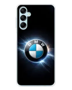Чехол для Samsung Galaxy M16 с картинкой «BMW — неоновое сияние»