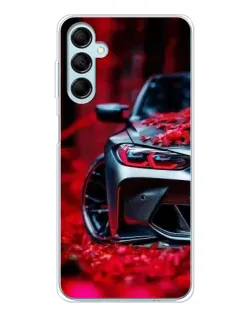 Чехол для Samsung Galaxy M16 с картинкой «Спортивная BMW и цветы» Чехол для Samsung Galaxy M16 с картинкой «Спортивная BMW и цветы»