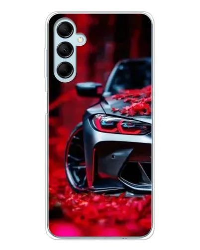 Чехол для Samsung Galaxy M16 с картинкой «Спортивная BMW и цветы» Чехол для Samsung Galaxy M16 с картинкой «Спортивная BMW и цветы»