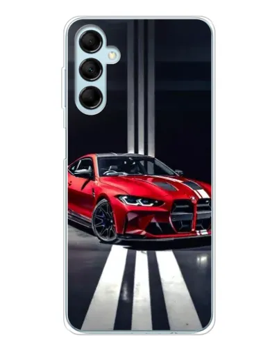 Чехол для Samsung Galaxy M16 с картинкой «Красная BMW на дороге» Чехол для Samsung Galaxy M16 с картинкой «Красная BMW на дороге»