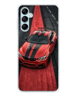 Чехол для Samsung Galaxy M16 с картинкой «BMW на красной дорожке» Чехол для Samsung Galaxy M16 с картинкой «BMW на красной дорожке»
