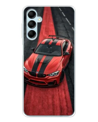 Чехол для Samsung Galaxy M16 с картинкой «BMW на красной дорожке» Чехол для Samsung Galaxy M16 с картинкой «BMW на красной дорожке»