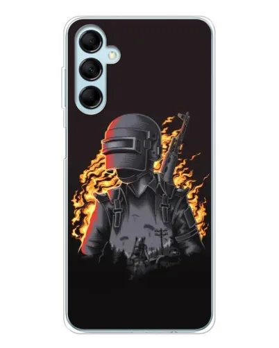 Чехол для Samsung Galaxy M16 с картинкой «PUBG — огненный силуэт» Чехол для Samsung Galaxy M16 с картинкой «PUBG — огненный силуэт»
