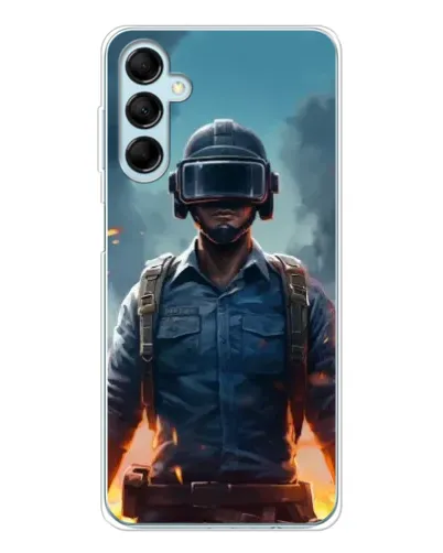 Чехол для Samsung Galaxy M16 с картинкой «PUBG — реалистичный герой» Чехол для Samsung Galaxy M16 с картинкой «PUBG — реалистичный герой»