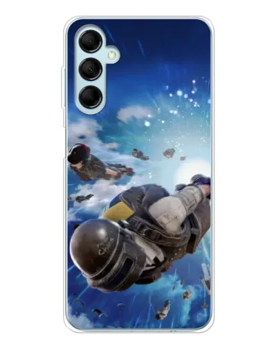 Чехол для Samsung Galaxy M16 с картинкой «Десант PUBG — прыжок» Чехол для Samsung Galaxy M16 с картинкой «Десант PUBG — прыжок»