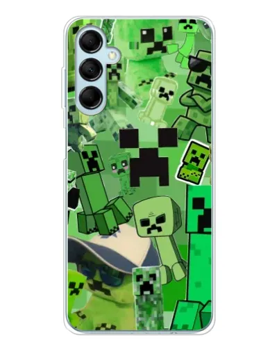 Чехол для Samsung Galaxy M16 с картинкой «Криперы Minecraft»
