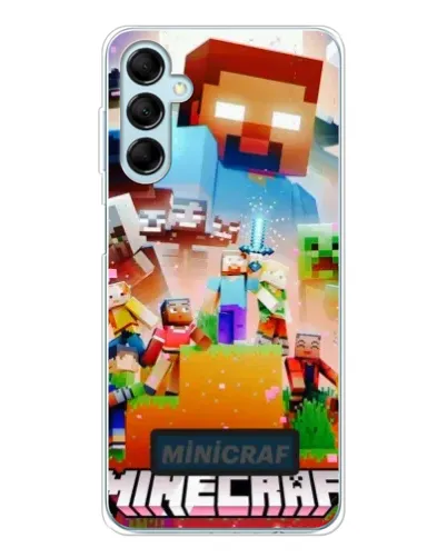 Чехол для Samsung Galaxy M16 с картинкой «Minecraft герои игры»