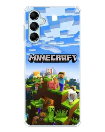 Чехол для Samsung Galaxy M16 с картинкой «Minecraft классический мир»