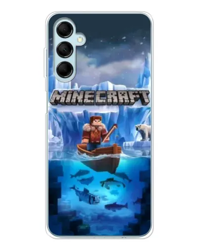 Чехол для Samsung Galaxy M16 с картинкой «Minecraft ледяной мир»