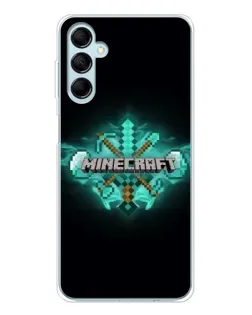 Чохол для Samsung Galaxy M16 з картинкою «Minecraft Diamond лого» Чохол для Samsung Galaxy M16 з картинкою «Minecraft Diamond лого»