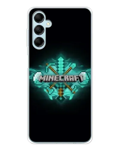 Чехол для Samsung Galaxy M16 с картинкой «Minecraft Diamond лого»